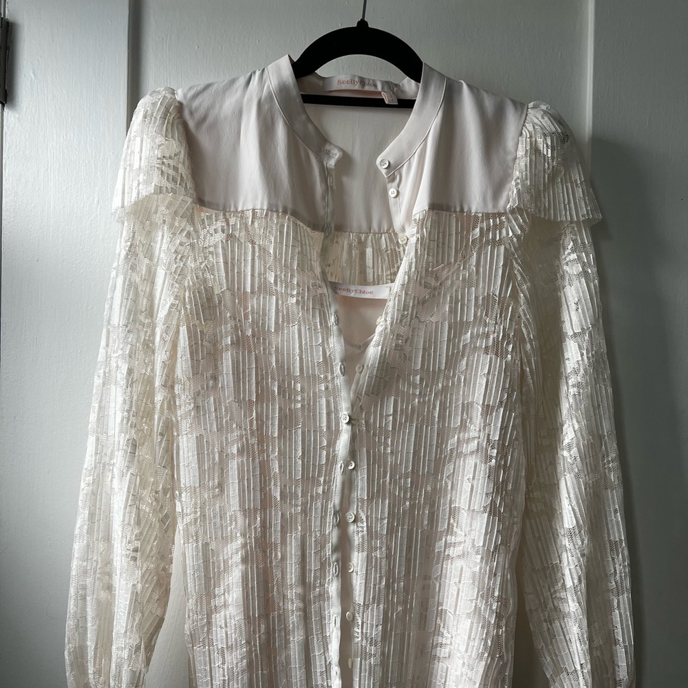 See By Chloe // long sleeve lace top